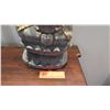 Image 3 : Painted Carved Wooden Ganesh (Hindu Elephant Deity) Approx. 16" H, wood split