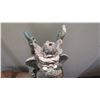Image 4 : Painted Carved Wooden Ganesh (Hindu Elephant Deity) Approx. 16" H, wood split