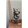 Image 8 : Painted Carved Wooden Ganesh (Hindu Elephant Deity) Approx. 16" H, wood split