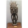 Image 1 : New Guinea Polychromed Carved Wood Figurine w/ Seashell Eyes 26" H
