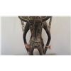 Image 4 : New Guinea Polychromed Carved Wood Figurine w/ Seashell Eyes 26" H