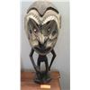 Image 1 : New Guinea Polychromed Carved Wood Figurine w/ Seashell Eyes 26.5” H