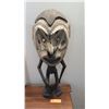 Image 2 : New Guinea Polychromed Carved Wood Figurine w/ Seashell Eyes 26.5” H