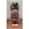 Image 1 : Painted Carved Wooden Hindu Deity w/ Cobra, Approx. 16" H (has wall-mount fitting)