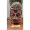 Image 3 : Painted Carved Wooden Hindu Deity w/ Cobra, Approx. 16" H (has wall-mount fitting)