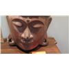 Image 2 : Carved Wooden Deity Head, Approx. 20" H, 12" W, Concave/Wall-Mountable (some damage)