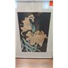 Image 2 : Framed Watercolor Lillies, Aged Condition 16.5" x 21"