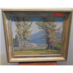 Framed Original Impressionist Painting, Unsigned, 27" x 23"