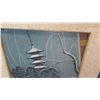 Image 2 : Framed Japanese Art, Japanese Temple in Winter (dislodged from frame)