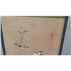 Image 3 : Framed Japanese Watercolor Art, Birds 14" x 18" (shows some age wear)