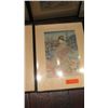 Image 3 : 6 Framed Japanese Wood Block Prints 15.5" x 20.5" (some staining and age wear)