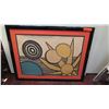 Image 1 : Framed & Matted Alexander Calder Color Print, 20.5" x 28" Paper, Signed, Unidentified Sunburst Desig