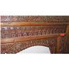 Image 11 : Balinese Painted Carved Wooden Headboard w/ Vine & Floral Motifs 7'4" W x 59" H