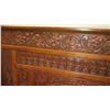 Image 7 : Balinese Painted Carved Wooden Headboard w/ Vine & Floral Motifs 7'4" W x 59" H