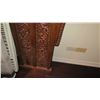 Image 9 : Balinese Painted Carved Wooden Headboard w/ Vine & Floral Motifs 7'4" W x 59" H