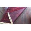 Image 8 : Red Afghan Wool Carpet, Medallions w/Leaf Motif, 58" x 78", Fringed Borders