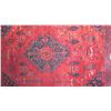 Image 4 : Carmine Afghan Wool Carpet, Central Medallion w/Ewer, Floral & Geometric Motifs, 62.5" x 80", Fringe