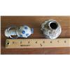 Image 12 : Roman Period Glass Perfume Bottle Ewer with Handles & Small Jar