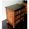 Image 2 : Balinese Wooden Chest of Drawers w/Carved Reeded Diamond Motif, 30"WX21"X31"H has some damage on top