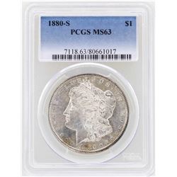 1880-S $1 Morgan Silver Dollar Coin PCGS MS63