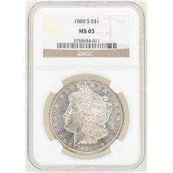 1880-S $1 Morgan Silver Dollar Coin NGC MS65