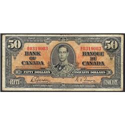 1937 $50 Bank of Canada Note