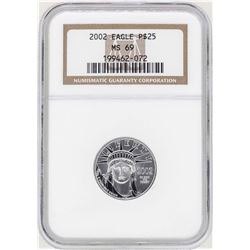 2002 $25 Platinum American Eagle Coin NGC MS69