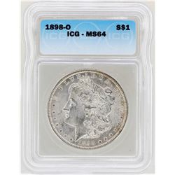 1898-O $1 Morgan Silver Dollar Coin ICG MS64