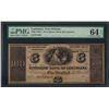 Image 1 : 1800's $100 Citizens Bank of Louisiana Obsolete Note PMG Choice Uncirculated 64E