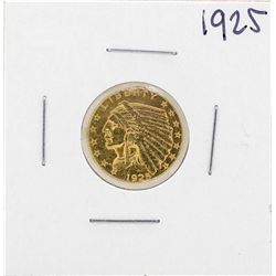 1925-D $2 1/2 Indian Head Quarter Eagle Gold Coin