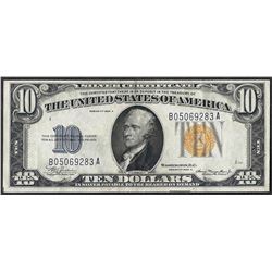 1934A $10 Silver Certificate WWII Emergency North Africa Note