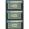 Image 2 : Lot of (3) Consecutive 1935C $1 Silver Certificate Notes PMG Gem Uncirculated 65