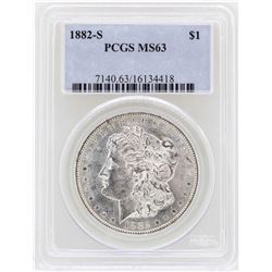 1882-S $1 Morgan Silver Dollar Coin PCGS MS63