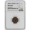 Image 1 : 1800-A Austria 1/4 Kreuzer Coin NGC MS63RB