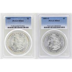 1885 to 1885-O $1 Morgan Silver Dollar Coins PCGS MS64