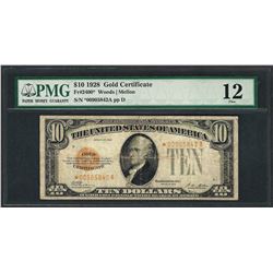 1928 $10 Gold Certificate STAR Note Fr.2400* PMG Fine 12