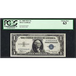 1935A $1 Silver Certificate Note PCGS Choice New 63