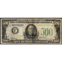 1934A $500 Federal Reserve Note Atlanta