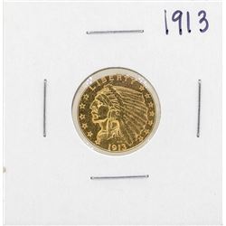 1913 $2 1/2 Indian Head Quarter Eagle Gold Coin