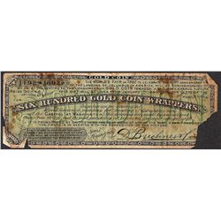 1892 Worlds Fair 'Six Hundred Gold Coin' Wrapper