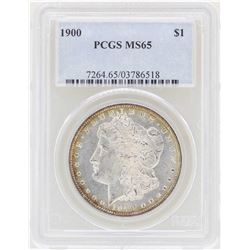 1900 $1 Morgan Silver Dollar Coin PCGS MS65