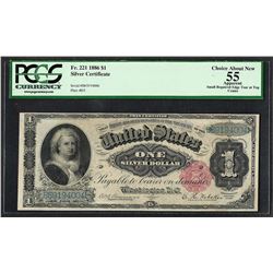 1886 $1 Martha Washington Silver Certificate Note Fr.221 PCGS Choice About New 5