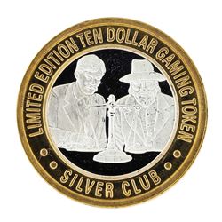 .999 Silver Silver Club Casino Sparks, NV $10 Limited Edition Casino Gaming Toke