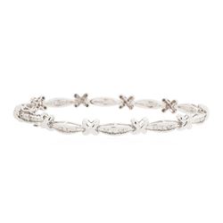 10KT White Gold 1.00 ctw Diamond Bracelet