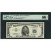 Image 1 : 1953A $5 Silver Certificate Note Fr.1656 PMG Gem Uncirculated 66EPQ