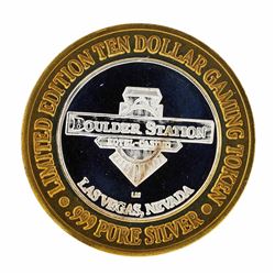 .999 Silver Boulder Station Hotel Casino Las Vegas, NV $10 Limited Casino Token