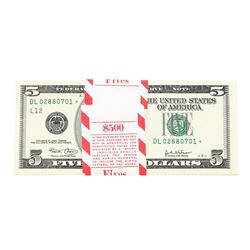 Pack of (100) Consecutive 2003 $5 Federal Reserve STAR Notes