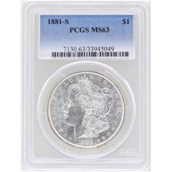 1881-S $1 Morgan Silver Dollar Coin PCGS MS63