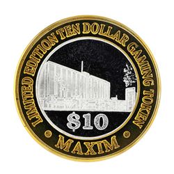 .999 Silver Maxim Hotel & Casino Las Vegas, NV $10 Limited Edition Gaming Token