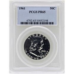 1961 Franklin Half Dollar Coin NGC PR65
